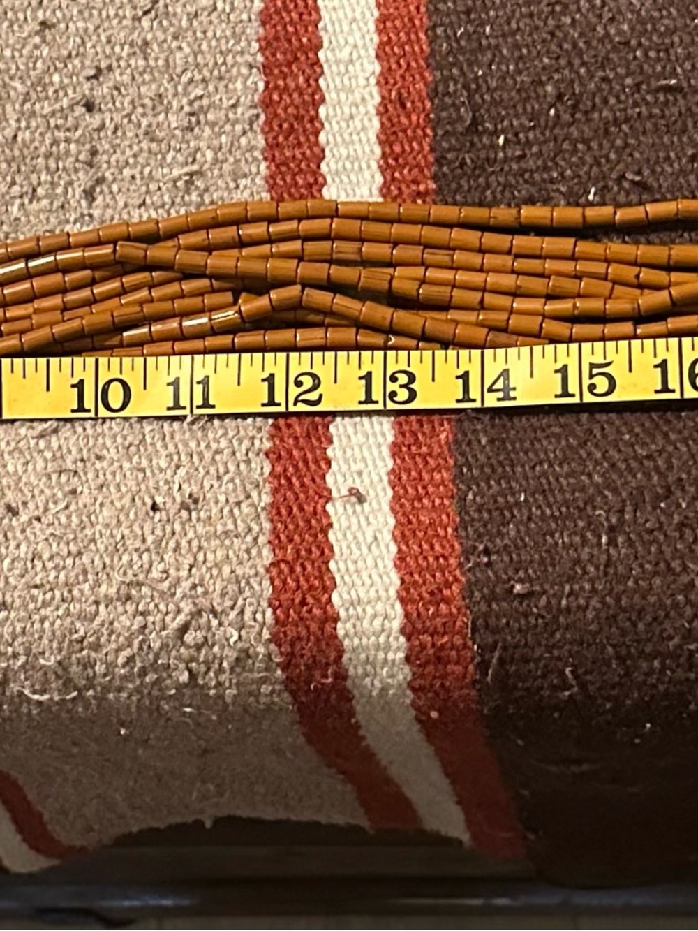 Rare Vintage NAGA Tribal 9 Strand Orange Coral Necklace (1956) - Picture 6 of 6